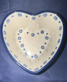 Ceramika Artystyczna Pretzel Small Heart Bowl - Shape: A45 - Pattern: Pretzel (16X)