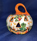 Kalich Frog with Bees Small Luminary Pumpkin - Pattern: Frog with Bees