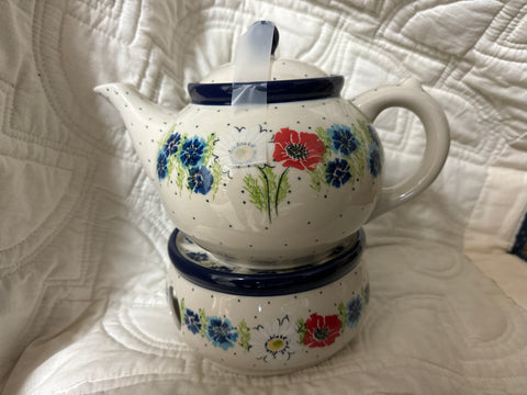 Flower Celebration Teapot with Warmer - Pattern Flower Celebration