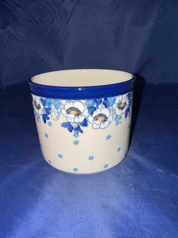 Blue Cherry Small Utensil Holder - Shape: 003 - Pattern Blue Cherry (2222)
