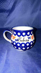 Moja Owls Eye Babcia Bubble Mug with Hearts & Butterflies