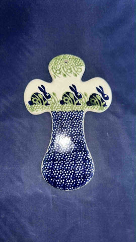 Beatrix Bunny Wall Cross - Shape: K-062 - Pattern: Beatrix Bunny (P324)