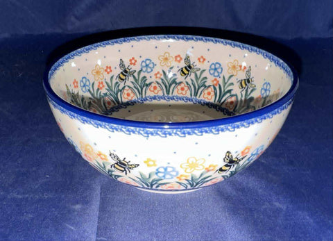 Bee with Flowers Bowl - Shape: C38 - Pattern: Bee with Flowers