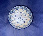 Ceramika Artystyczna Berry Blue Small Scalloped Bowl - Shape: 023 - Pattern: Berry Blue (2716X)