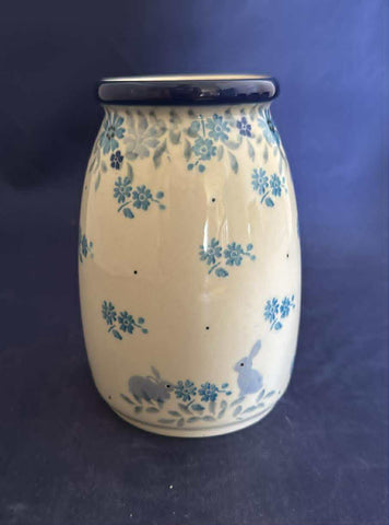 Ceramika Artystyczna Blue Bunny Jug Vase - Shape: 196 - Pattern: Blue Bunny