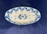Blue Cherry 7" Oval Bowl - Shape: D85 - Pattern: Blue Cherry (2222)