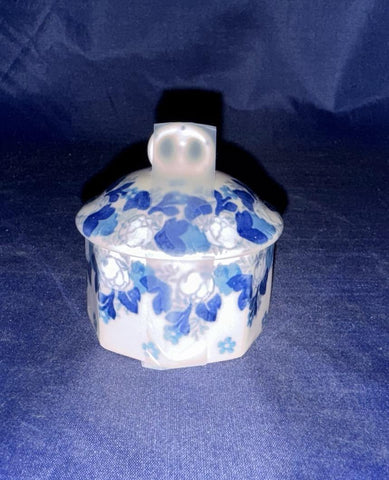 Blue Cherry Mini Trinket Box - Shape: 110 - Pattern: Blue Cherry (2222)