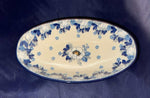 Blue Cherry Oval Bowl - Shape: D85 - Pattern: Blue Cherry (2222X)