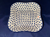 Blue Heart Wavy Bowl - Shape: 285 - Pattern - Blue Heart (570X)