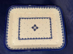 Blue Lattice Small Baker - Pattern: Blue Lattice