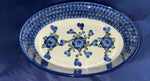 Blue Poppy Oval Baker - Shape: 299 - Pattern: Blue Poppy (163X)