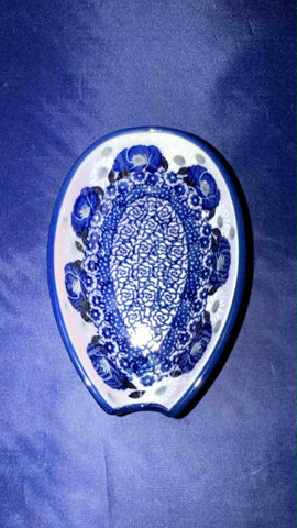 Ceramika Artystyczna Dark Poppy Spoon Rest - Shape 381 - Pattern Dark Poppy (2662X)