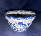 Ceramika Artystyczna Blue Poppy with Butterfly Medium Straight Bowl - Shape: E96 - Pattern: Blue Poppy with Butterflies (2902X)