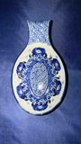 Ceramika Artystyczna Blue Poppy with Daisy Spoon Rest - Shape: A26 - Pattern: Blue Poppy with Daisy (2662X)