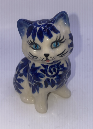 Blue Sunflower Cat Figurine - Factory: Phoenix