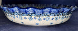 Bluejay Fluted Pie Dish - Shape 636 - Pattern Bluejay (2529)
