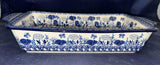 Ceramika Artystyczna Blue Poppies with Butterflies Large Rectangular Baker - Shape: A59 - Pattern: Blue Poppies with Butterflies (2902X)