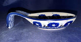 Ceramika Artystyczna Blue Poppy with Daisy Spoon Rest - Shape: A26 - Pattern: Blue Poppy with Daisy (2662X)