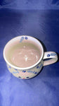 Moja Blue Cat Bubble Mug with Fish & Paws Unikat