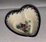 Burgundy Berry Heart Dish - Shape: A45 - Pattern: Burgundy Berry (1415)