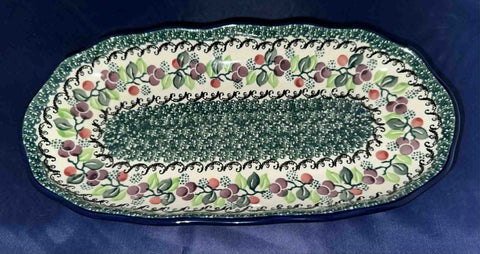 Burgundy Berry 12" Platter - Shape: A42 - Pattern: Burgundy Berry (1415X)