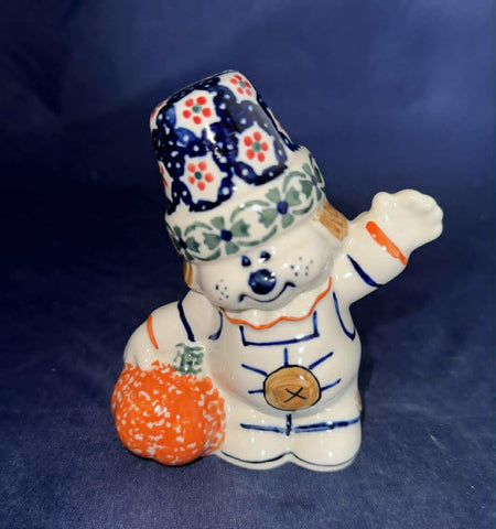 Andy Teddy Bear with Clover & Daisy Pot Hat with Pumpkin