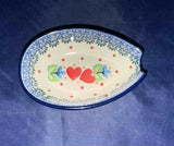Ceramika Artystyczna Connecting Hearts Spoon Rest - Shape: 381 - Pattern: Connecting Hearts (2732)