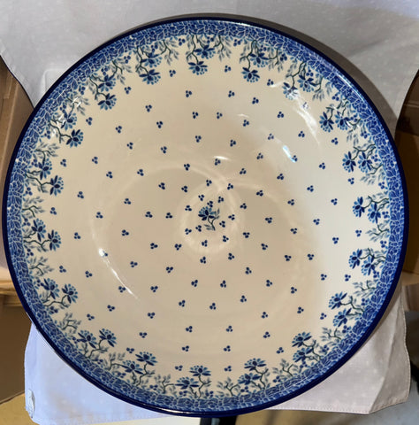 Blue Grapevine 11” Kitchen Bowl - Shape: 055 - Factory: Ceramika Artystyczna