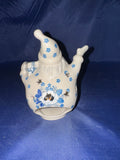 Blue Cherry Luminary Waving Santa - Shape E06 - Pattern Blue Cherry (2222)