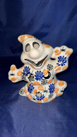 Halloween Vena Purple & Orange Floral Luminary Dancing Ghost