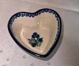 Double Blueberry Heart Dish - Shape: A45 - Pattern: Double Blueberry (1413X)