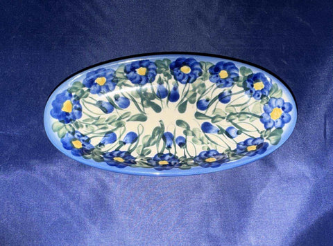 Andy Dripping Flowers Small Oval Dish