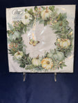 Pumpkin Wreath with Butterfly Lunch Napkins