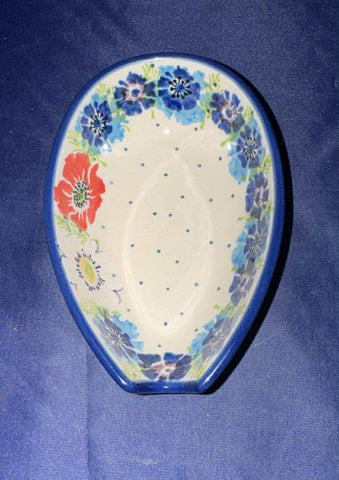 Ceramika Artystyczna Flower Celebration Spoon Rest - Shape: 381 - Pattern: Flower Celebration (2511X)