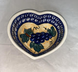 Grape Heart Dish - Shape: GU860 - Pattern: Grape (DU8)