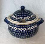 Green Dot Soup Tureen - Shape: GU1004 - Pattern: Green Dot