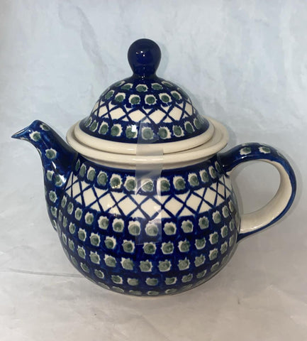 Green Dot Tea Pot - Shape: GU943 - Pattern: Green Dot