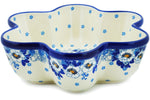 Wavy Bowl - pattern - 2222 Blue Cherry Shape - D20