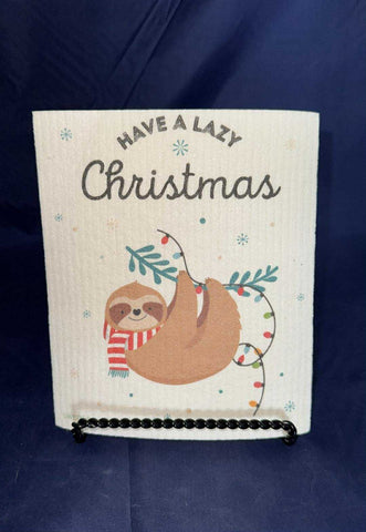 Have a Lazy Christmas Swedish Dish Towel