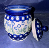 Ceramika Artystyczna Springing Calendulas Jar with Lid 5" - Shape: 105 - Pattern: Springing Calendulas (377EX)
