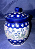 Ceramika Artystyczna Springing Calendulas Jar with Lid 5" - Shape: 105 - Pattern: Springing Calendulas (377EX)