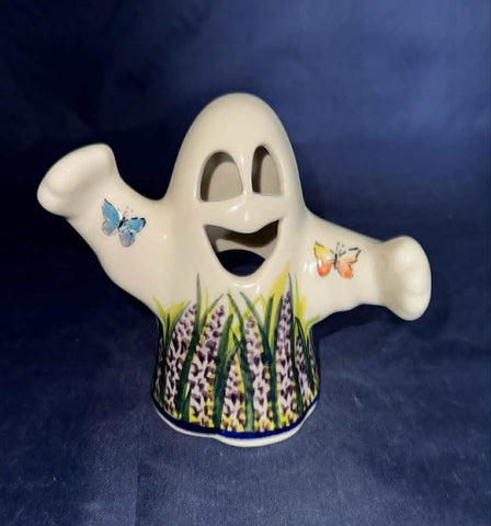 Moja Lavender with Butterflies Small Luminary Ghost