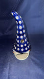 Ceramika Zebra Owls Eye Luminary Gnome with Blue Elegance Arms