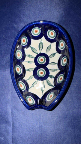 Ceramika Artystyczna Peacock Spoon Rest - Shape: 381 - Pattern: Peacock (54)