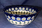 Peacock Scalloped 7” Bowl - Shape: 288 - Pattern: Peacock (54)