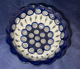 Peacock Scalloped 7” Bowl - Shape: 288 - Pattern: Peacock (54)