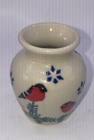 Red Bird Mini Vase - Shape: D-046 - Pattern: Red Bird
