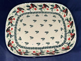 Red Bird Small Rectangular Platter - Shape: 159 - Pattern: Red Bird (1257)