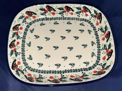 Red Bird Small Rectangular Platter - Shape: 159 - Pattern: Red Bird (1257)
