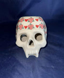 Halloween Andy Red Heart Luminary Skull